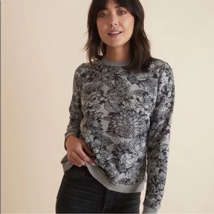 Marine Layer Classic Gray Floral Sweatshirt